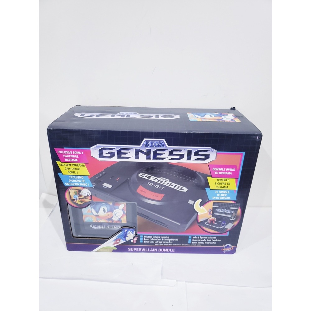 Sega Genesis Display Console - Supervillain Boss Bundle + Sonic 1 Diorama - Picture 1 of 4